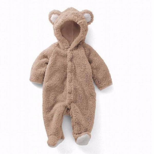 Newborn Baby  Romper Winter Costume Baby Boys Clothes Coral Fleece Warm Baby Clothing