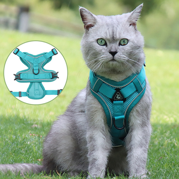 Adjustable Dog Harness No PullReflective Cat Harness Leash Set Breathable Puppy  Pet Products
