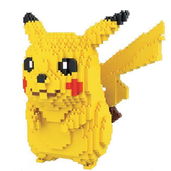 New Styles Big Building Pokemon Blocks Micro  Cartoon Picachu Animal  Action Figures & Statues