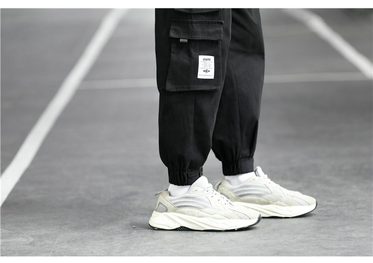 Side Pockets Men's Harem Joggers Cargo Pants Streetwear 2021 Hip Hop Oversized  Trousers