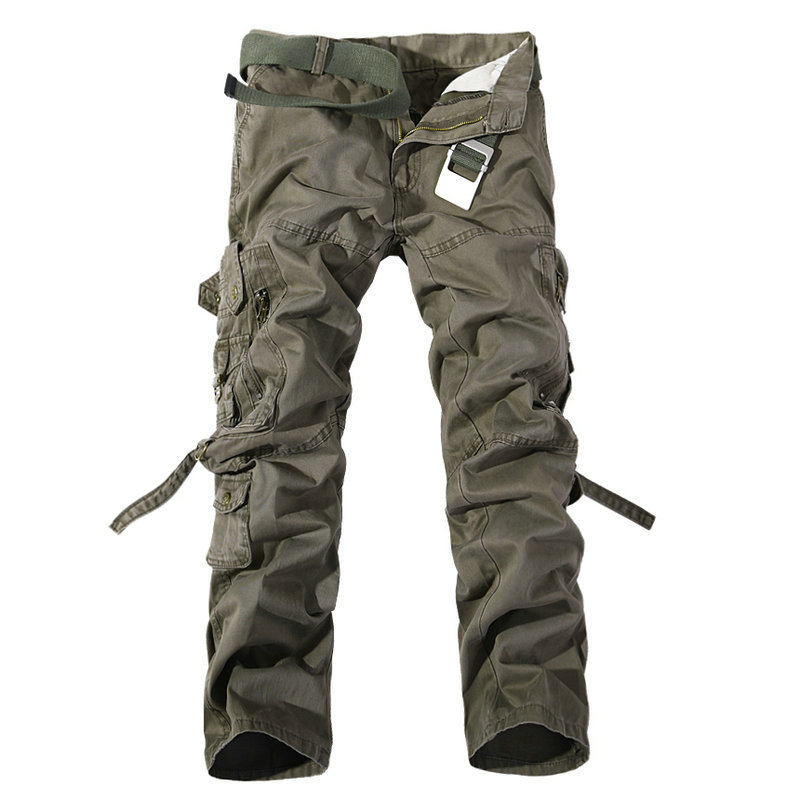 2021 New Army Military Camouflage Overalls Bags Pants Overalls Big Yards Men Camo Trousers