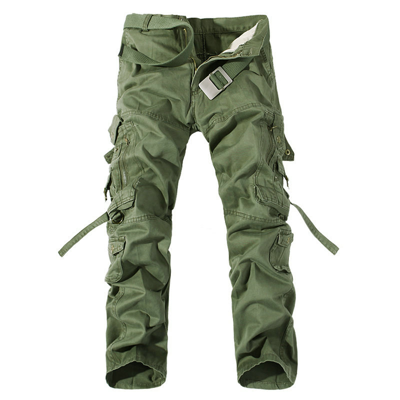 2021 New Army Military Camouflage Overalls Bags Pants Overalls Big Yards Men Camo Trousers