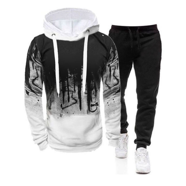 Men's Set Hoodie Sets Men Tracksuit Sportswear Hoodies+Sweatpant 2 Pieces Autumn Winter Male Suits & Blazers