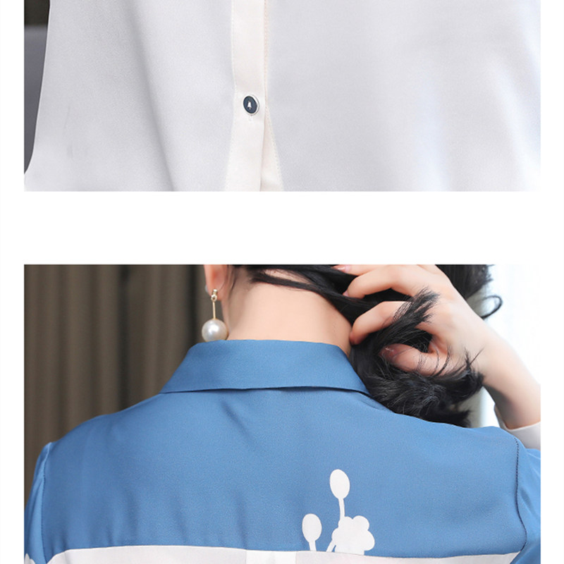 Women's Shirts Chiffon Blouses for Women 2021 Fall Fashion Floral Shirts Tops