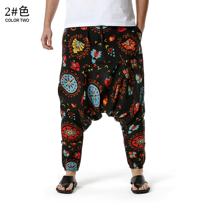 Baggy Cotton Harem Pants Men Hip-hop Women Loose Yoga Trousers