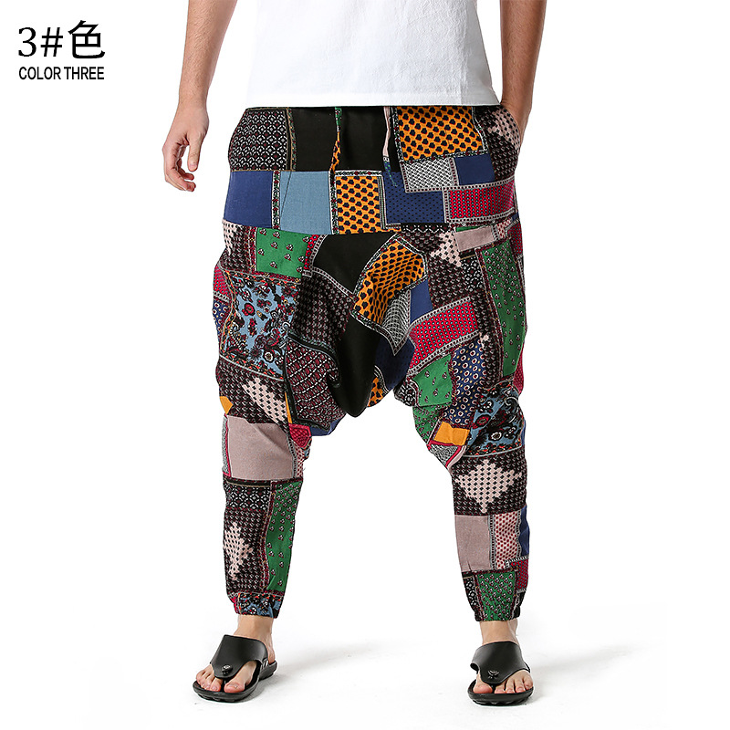 Baggy Cotton Harem Pants Men Hip-hop Women Loose Yoga Trousers