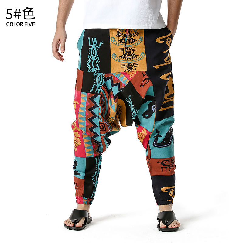 Baggy Cotton Harem Pants Men Hip-hop Women Loose Yoga Trousers