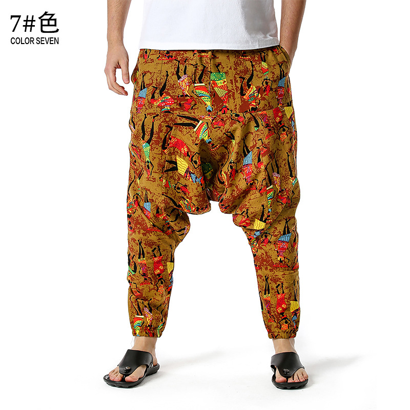 Baggy Cotton Harem Pants Men Hip-hop Women Loose Yoga Trousers