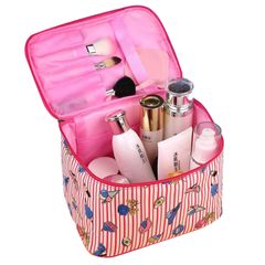 Oxford Cloth Handbag  Ladies' Makeup Bag Wash Bag Travel Makeup Bag Pink one size