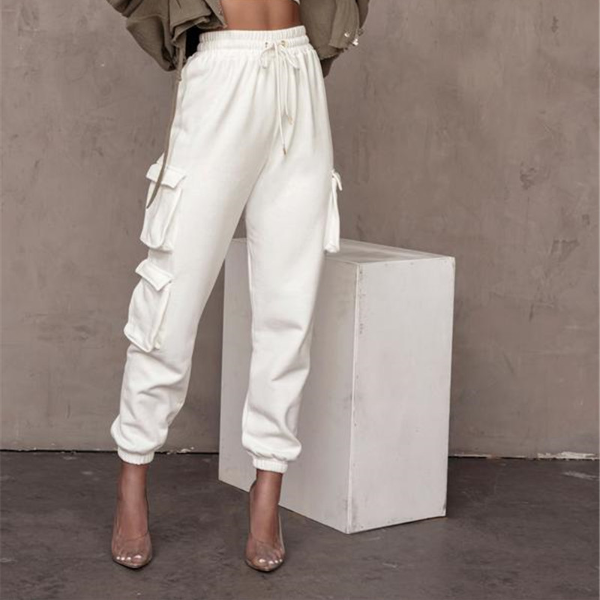 Spring Autumn Vintage Patchwork Joggers Sweatpants Harajuku Woman Trousers Elastics Trousers & Leggings