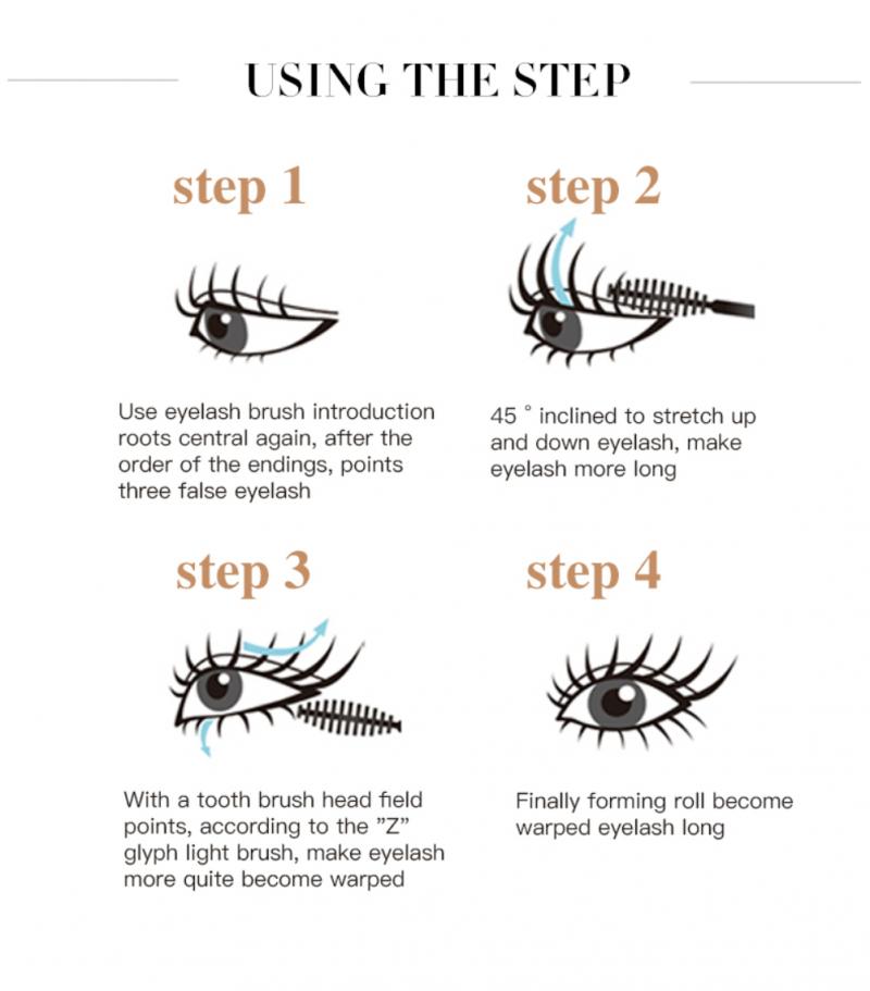 1PC 3D Black Mascara Makeup Eyelash Waterproof Extension Curling Eye Lashes Fast Makeup