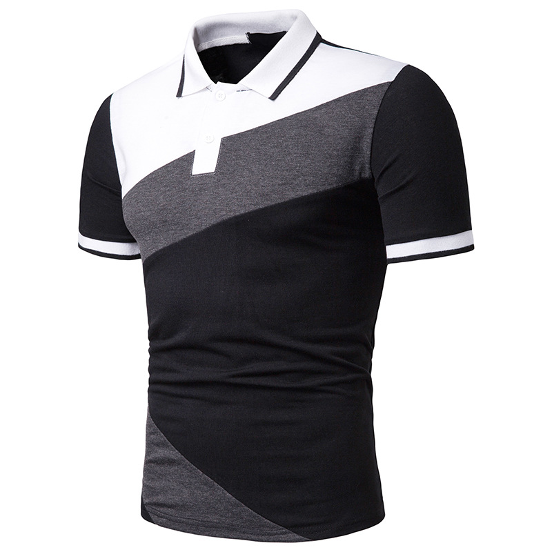 ZOGAA Polo Shirts Male Formal Striped Patchwork Casual Polo Homme Men's Business T-shirts & Polos
