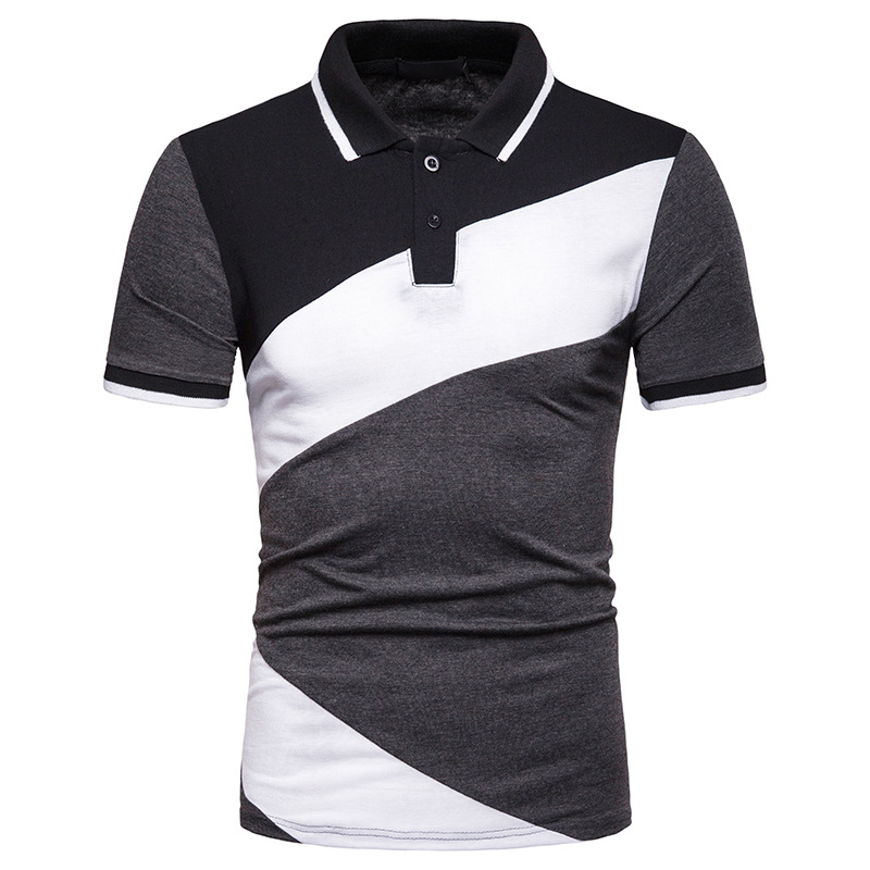 ZOGAA Polo Shirts Male Formal Striped Patchwork Casual Polo Homme Men's Business T-shirts & Polos