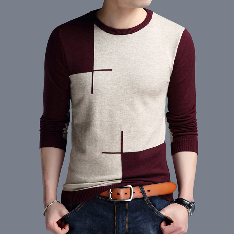 2022 Autumn Casual Men's Sweater O-Neck Slim Fit Knittwear Mens Sweatshirts, Cardigans & Hoodies