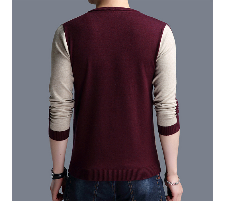 2022 Autumn Casual Men's Sweater O-Neck Slim Fit Knittwear Mens Sweatshirts, Cardigans & Hoodies