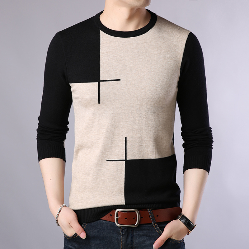 2022 Autumn Casual Men's Sweater O-Neck Slim Fit Knittwear Mens Sweatshirts, Cardigans & Hoodies