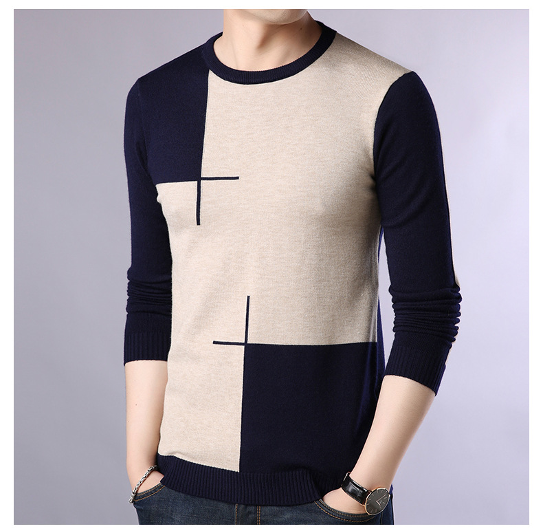 2022 Autumn Casual Men's Sweater O-Neck Slim Fit Knittwear Mens Sweatshirts, Cardigans & Hoodies