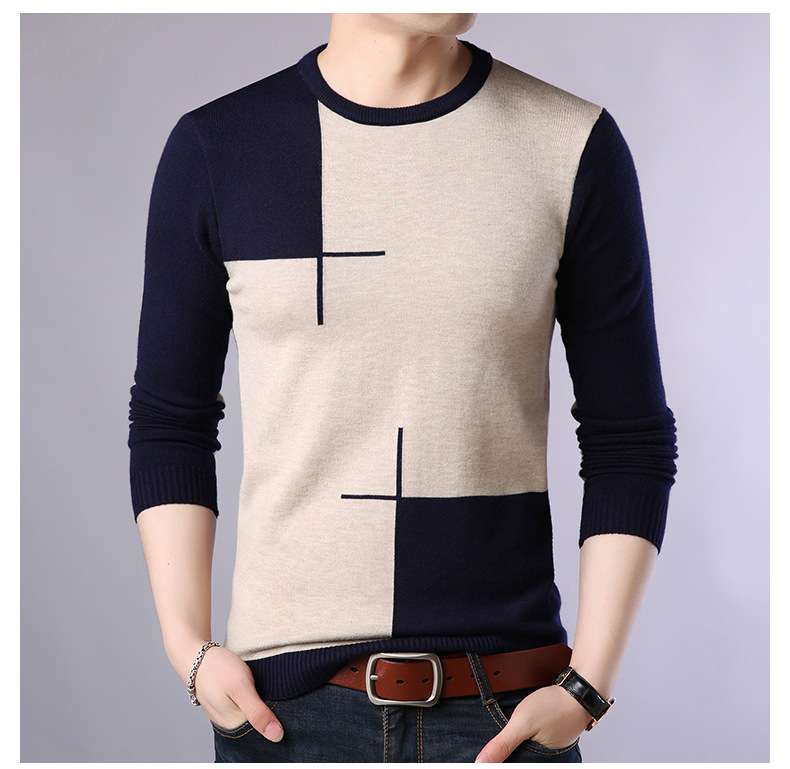 2022 Autumn Casual Men's Sweater O-Neck Slim Fit Knittwear Mens Sweatshirts, Cardigans & Hoodies