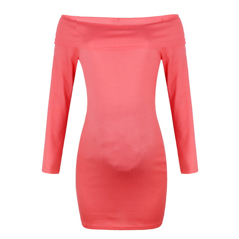 Spring New Style Women's Pregnancy casual slash neck Mini Dress Maternity Dresses