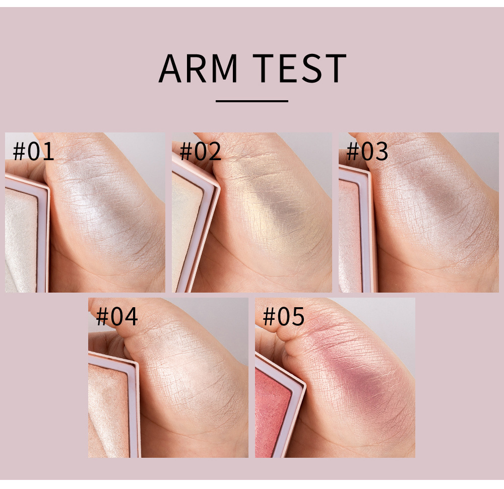 HANDAIYAN 5 Color Highlighter Palette Makeup Face Contour Powder Bronzer Make Up Blusher Makeup