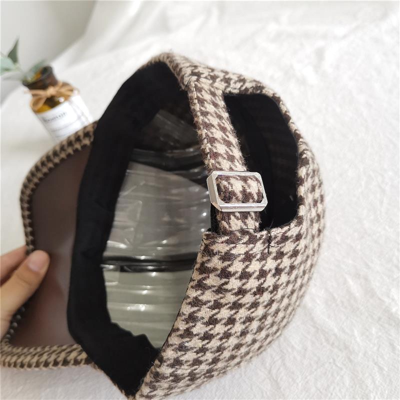 British Houndstooth Face Caps For Women Men Streetwear Checked Snapback Hip Hop Baseball Cap Bone Hats & Caps