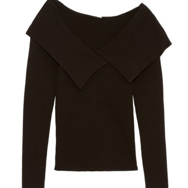 Kuzuwata 2022 Autumn Winter New Design Women Sweaters Candy Color Lapel Long Sleeve Slim Knit Pullover Tops