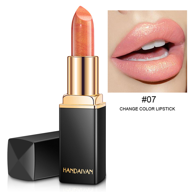 9 Colors HANDAIYAN Diamond Pearly Watery Lipstick Waterproof Long Lasting Fashion Lip Gloss Sexy Ladies Pigmented Makeup