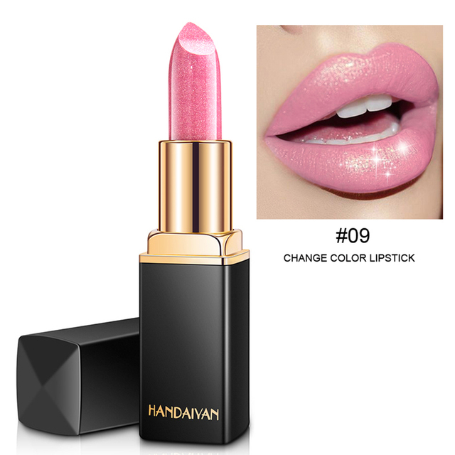 9 Colors HANDAIYAN Diamond Pearly Watery Lipstick Waterproof Long Lasting Fashion Lip Gloss Sexy Ladies Pigmented Makeup