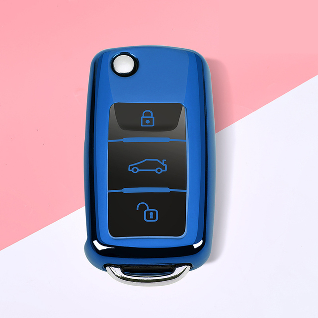 Wear resistant New Soft TPU Full Cover Car Key Case For Volkswagen For VW Tools & Equipment