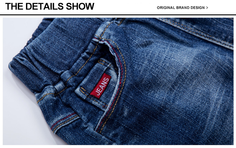 IENENS Fashion Jeans For Kids Boys Denim Long Pants Spring Autumn Slim Jeans Young Boy Cowboy Trousers