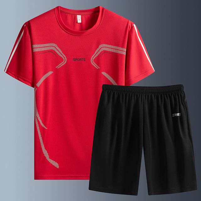 Men Fashion Shorts Sets Tracksuit Mens Summer Suit Fitness Sportswears+Beach Sweatshirts, Cardigans & Hoodies