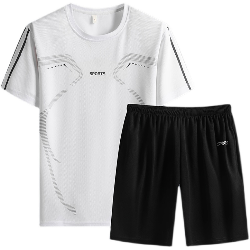 Men Fashion Shorts Sets Tracksuit Mens Summer Suit Fitness Sportswears+Beach Sweatshirts, Cardigans & Hoodies