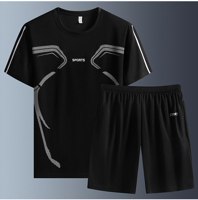 Men Fashion Shorts Sets Tracksuit Mens Summer Suit Fitness Sportswears+Beach Sweatshirts, Cardigans & Hoodies