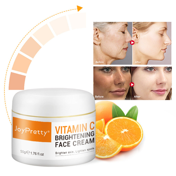 Vitamin C Face Cream and Seurm Essence Hyaluronic Acid Whitening Moisturizing Brighting Skin Nourishing Serum Cream Skin Care