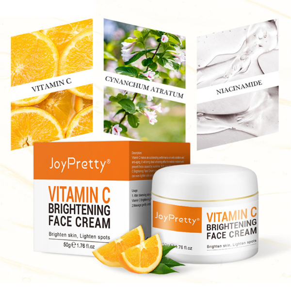 Vitamin C Face Cream and Seurm Essence Hyaluronic Acid Whitening Moisturizing Brighting Skin Nourishing Serum Cream Skin Care