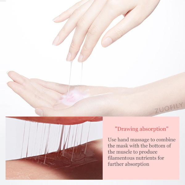 30pcs/box Peach Niacinamide Sleeping Mask Shrink Pore Brush Mask Moisturizing Disposable Mask Skin Care