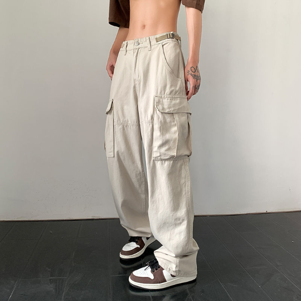 Casual Baggy Wide Leg Sweatpants 2022 Loose High Waist Streetwear Cargo Pants Womens Hippie  Trousers & Leggings
