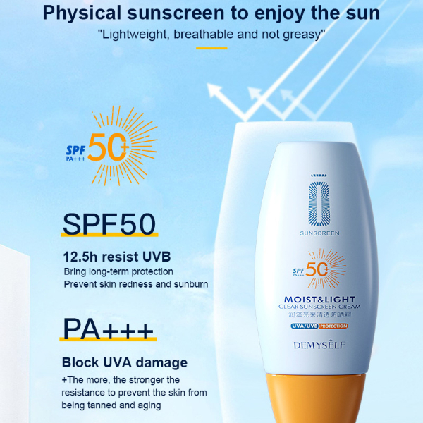 1Pcs Sunscreen SPF50+ Whitening Translucent Oil Control Sunscreen Gel Protective Cream Moisturizing Face Body Skin Care