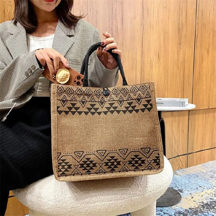 Tote Bags  Popular Linen Simple Arts And Leisure Students Class Handbag Out Of Office Female Bag    handbags