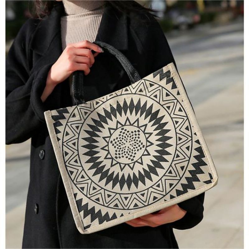 Tote Bags Canvas Material Thickened Fabric Shoulder Strap Large Capacity Soft Comfortable Fine Workmanship Shopping Shopping Portable Tote Bag