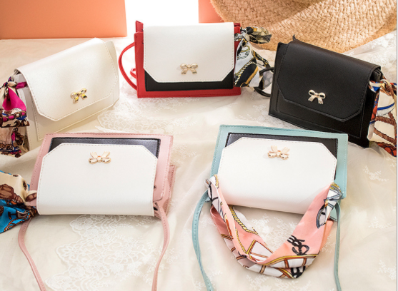 Elegant Women Handbags  Leather Shoulder Bag Ladies Cross body silk scarves Bags Christmas gift