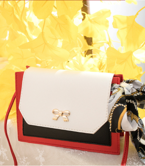 Elegant Women Handbags  Leather Shoulder Bag Ladies Cross body silk scarves Bags Christmas gift