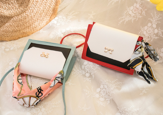 Elegant Women Handbags  Leather Shoulder Bag Ladies Cross body silk scarves Bags Christmas gift