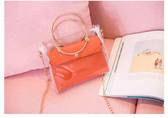 Elegant Women Handbags  Leather and PVC Shoulder Bag Ladies Cross body double Bags Christmas gift