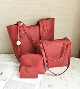 2020 New Fashion Women&apos;s Handbags PU Leather Shoulder Bag 5 Colors 4 Pcs For Party Wedding Holiday