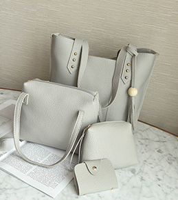 2020 New Fashion Women&apos;s Handbags PU Leather Shoulder Bag 5 Colors 4 Pcs For Party Wedding Holiday