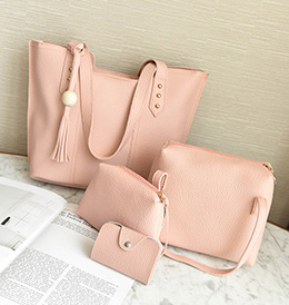 2020 New Fashion Women&apos;s Handbags PU Leather Shoulder Bag 5 Colors 4 Pcs For Party Wedding Holiday