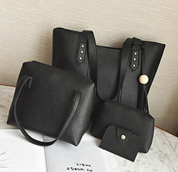 2020 New Fashion Women&apos;s Handbags PU Leather Shoulder Bag 5 Colors 4 Pcs For Party Wedding Holiday