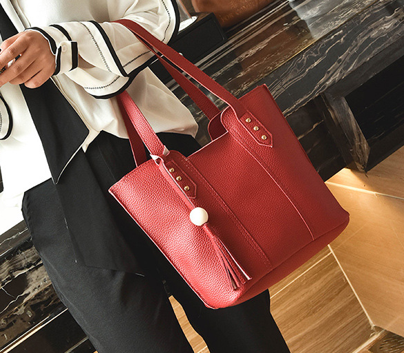 2020 New Fashion Women&apos;s Handbags PU Leather Shoulder Bag 5 Colors 4 Pcs For Party Wedding Holiday