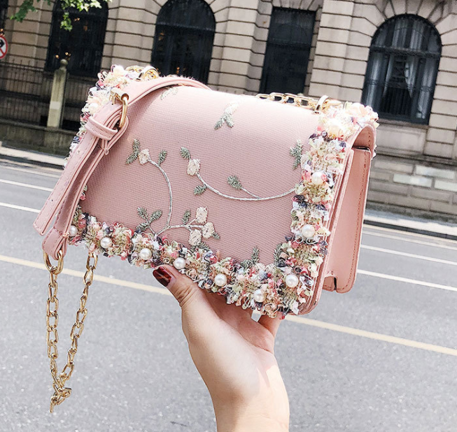 2020 New Elegant Women Handbags Leather Shoulder Bag Ladies Cross body Embroider Bag
